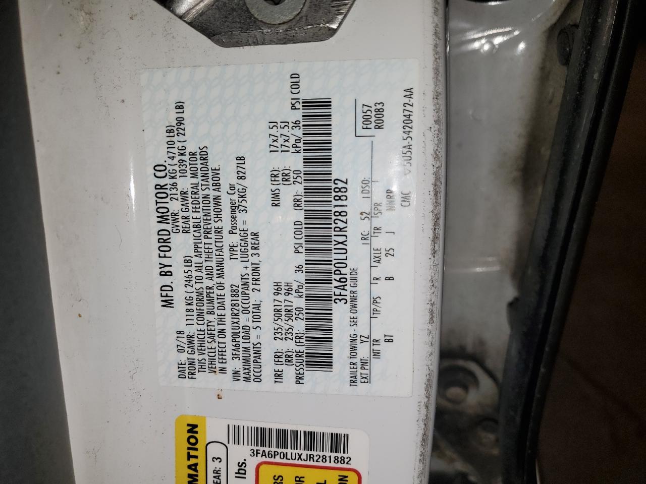 2018 Ford Fusion Se Hybrid - zdjęcie 12