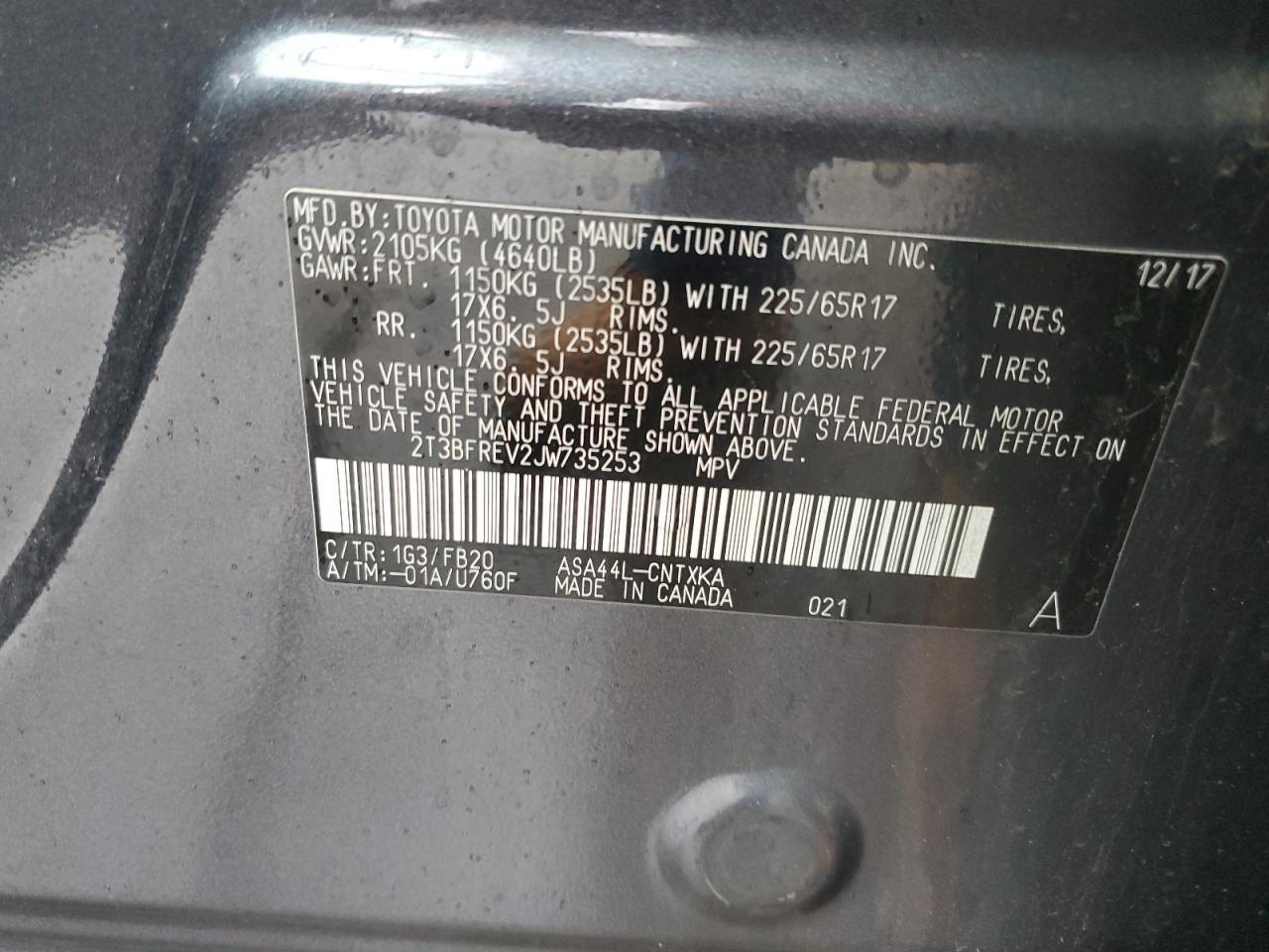 2018 Toyota Rav4 Le - zdjęcie 13