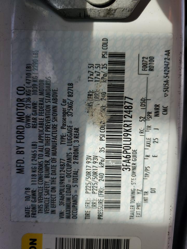 2019 Ford Fusion Se - zdjęcie 12