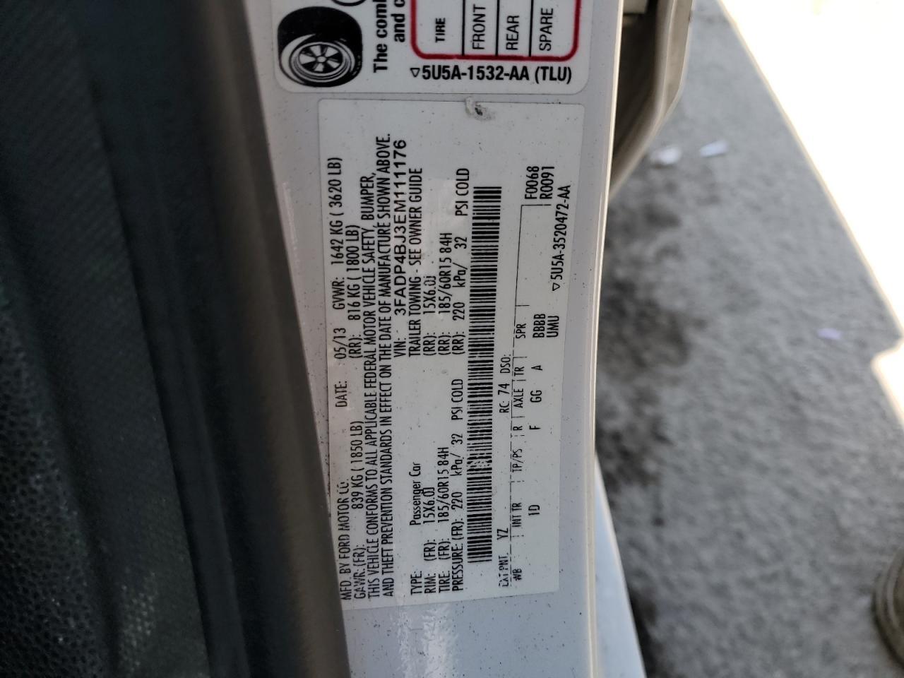 2014 Ford Fiesta Se - zdjęcie 12