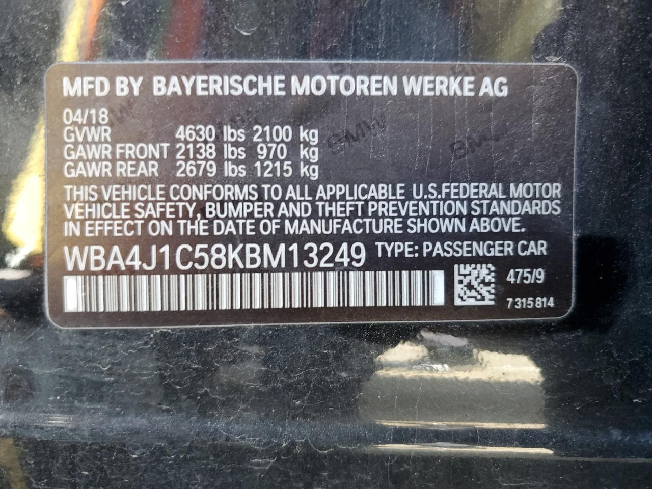 2019 BMW 430I Gran Coupe - zdjęcie 12