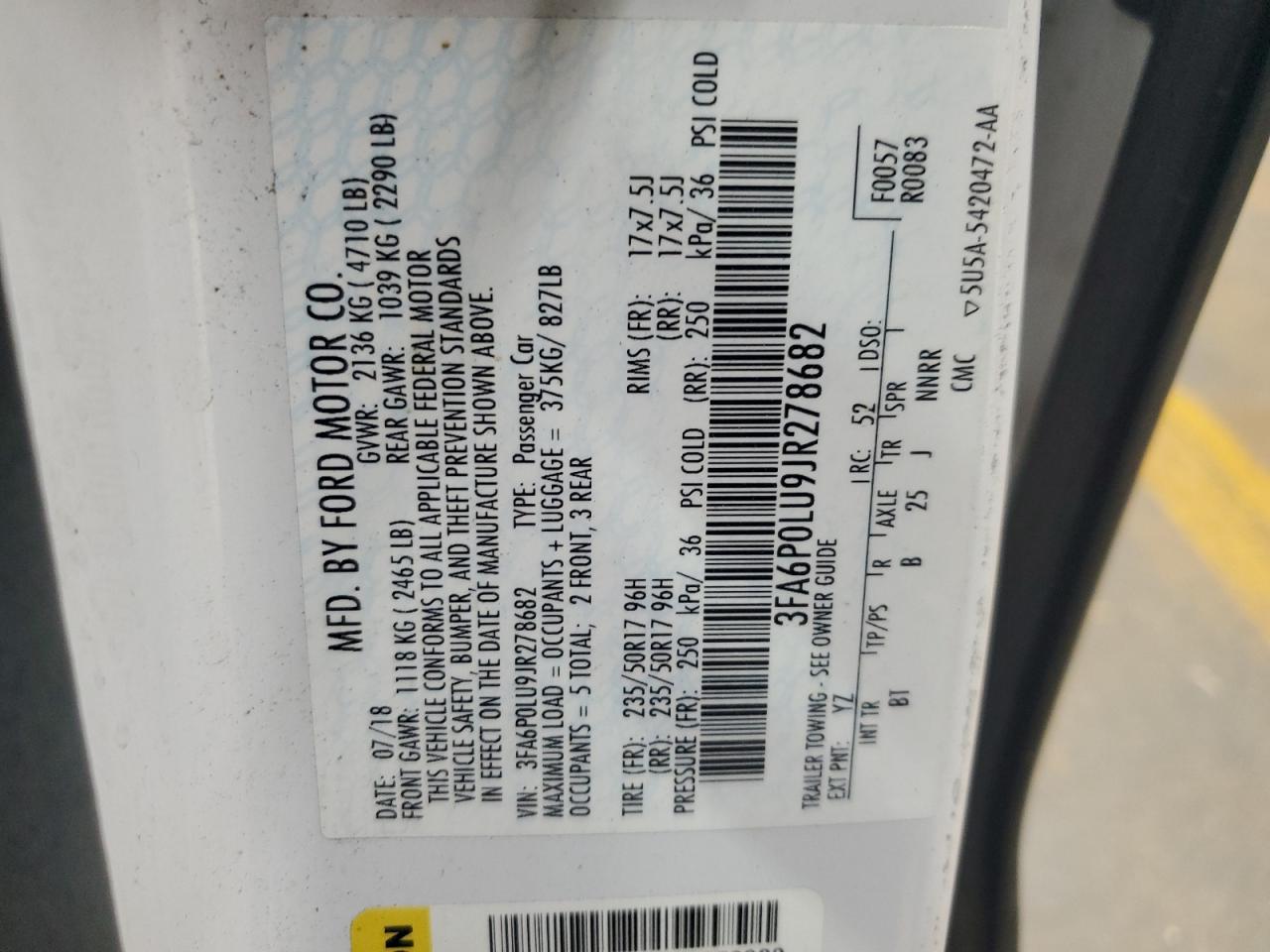 2018 Ford Fusion Se Hybrid - zdjęcie 12