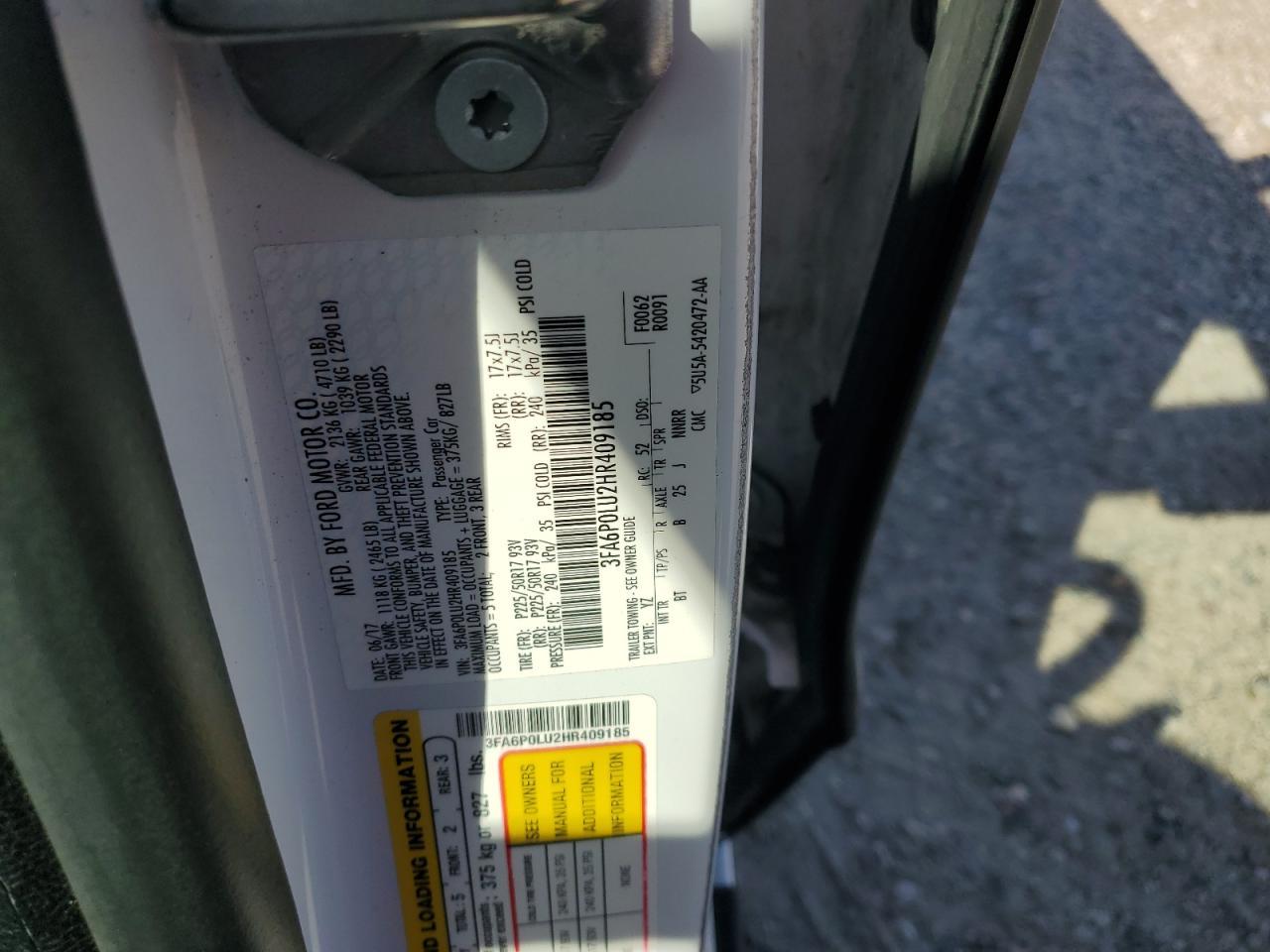 2017 Ford Fusion Se Hybrid - zdjęcie 12