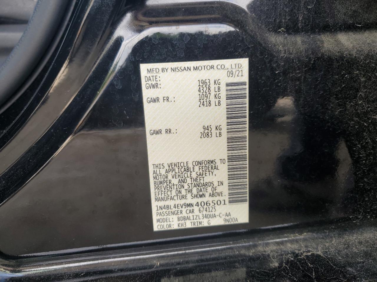 2021 Nissan Altima Sl - zdjęcie 12
