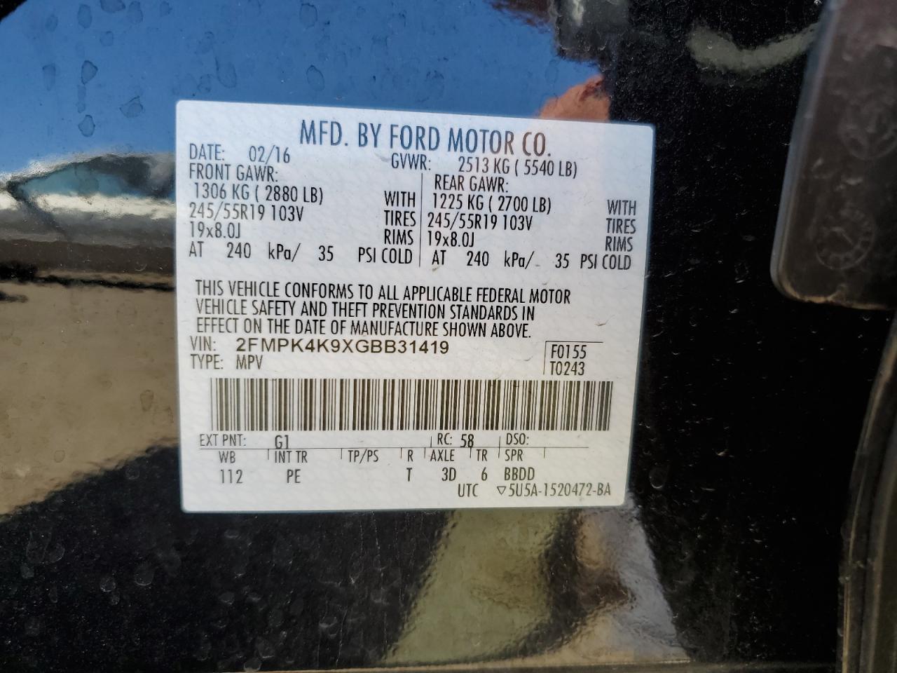 2016 Ford Edge Titanium - zdjęcie 12