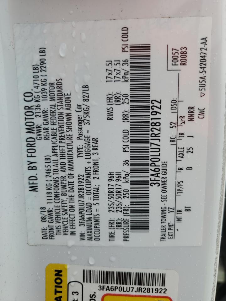 2018 Ford Fusion Se Hybrid - zdjęcie 12