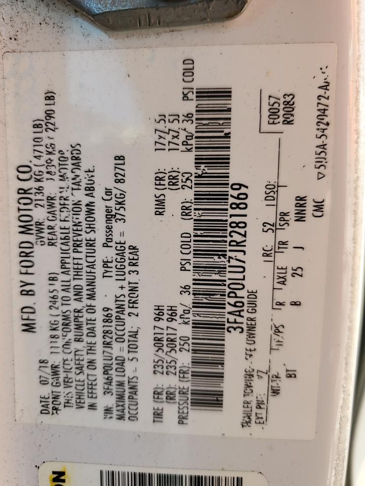 2018 Ford Fusion Se Hybrid - zdjęcie 12