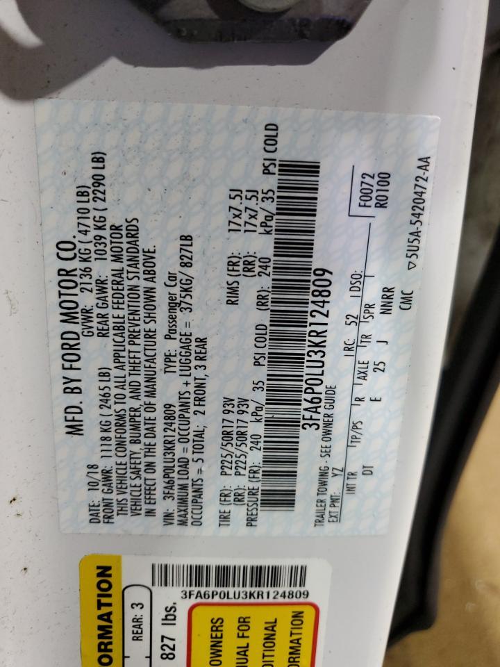 2019 Ford Fusion Se - zdjęcie 12