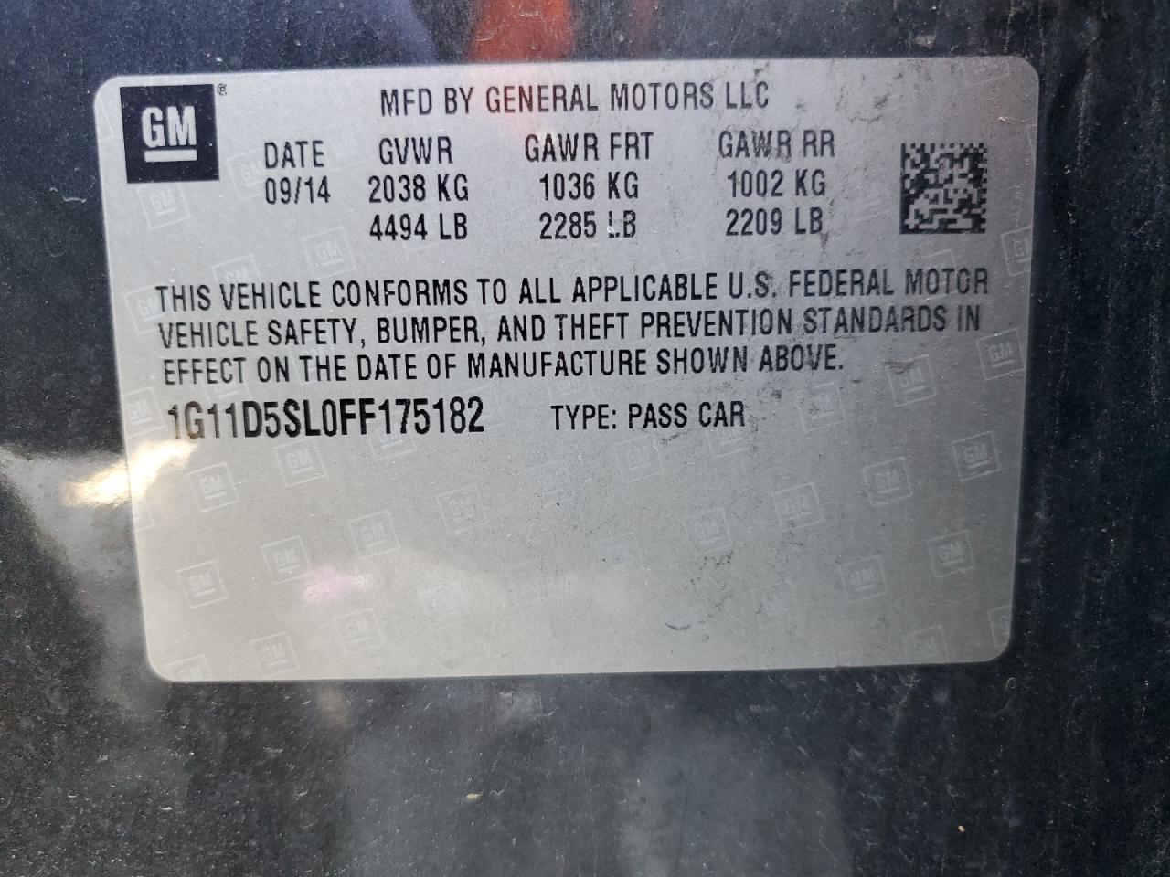 2015 Chevrolet Malibu 2Lt - zdjęcie 12