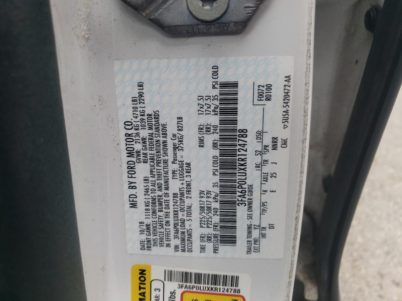 2019 Ford Fusion Se - zdjęcie 12