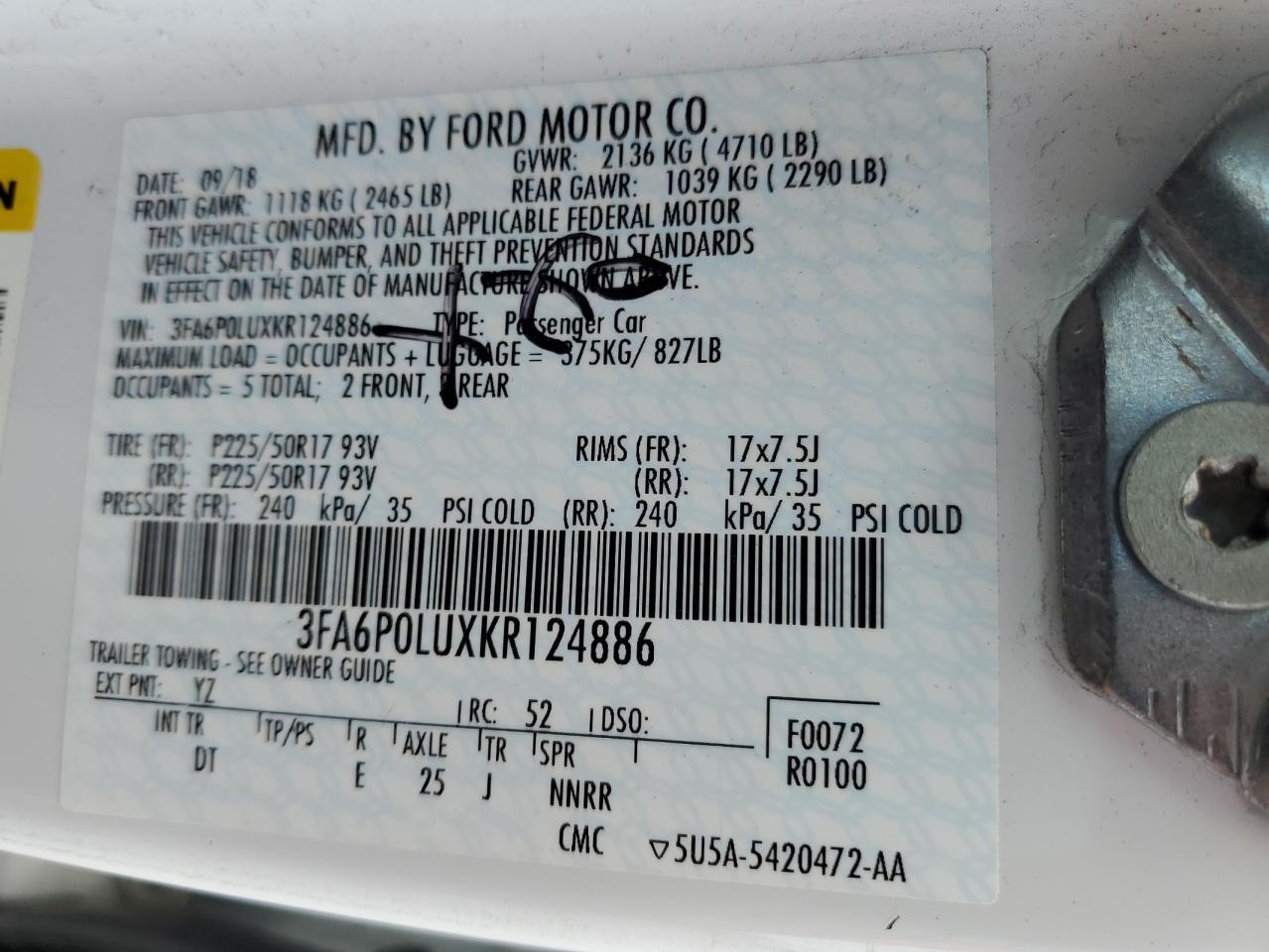 2019 Ford Fusion Se - zdjęcie 12