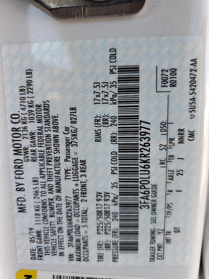 2019 Ford Fusion Se - zdjęcie 12