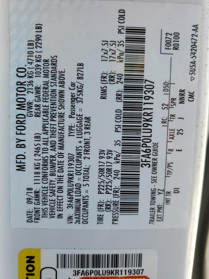 2019 Ford Fusion Se - zdjęcie 12