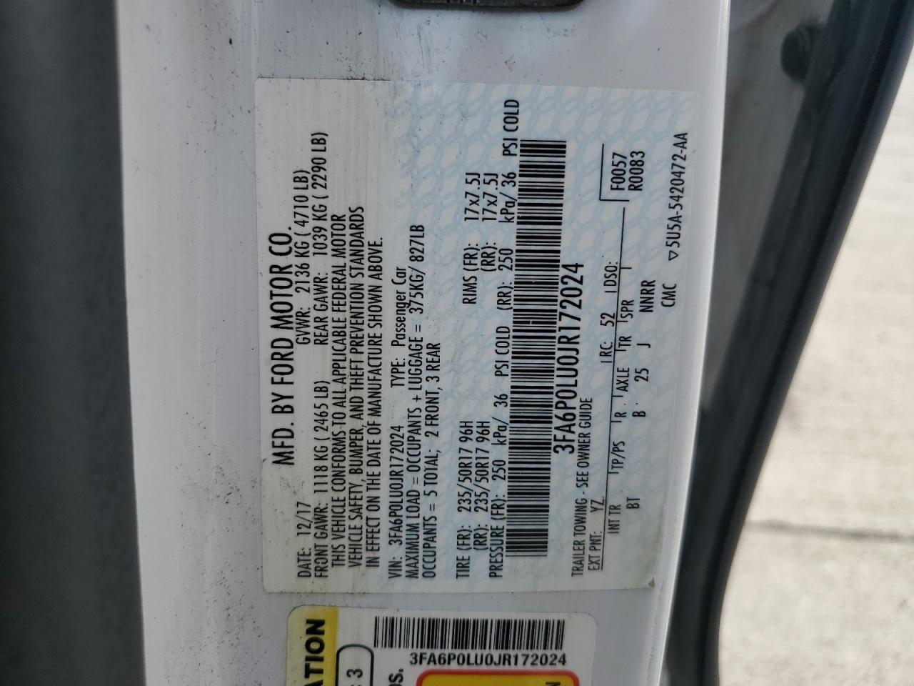2018 Ford Fusion Se Hybrid - zdjęcie 12