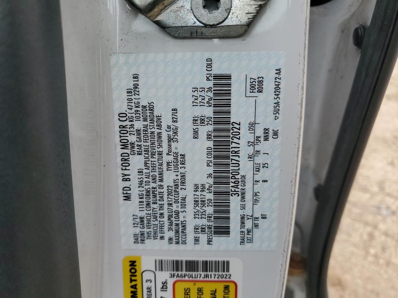 2018 Ford Fusion Se Hybrid - zdjęcie 12