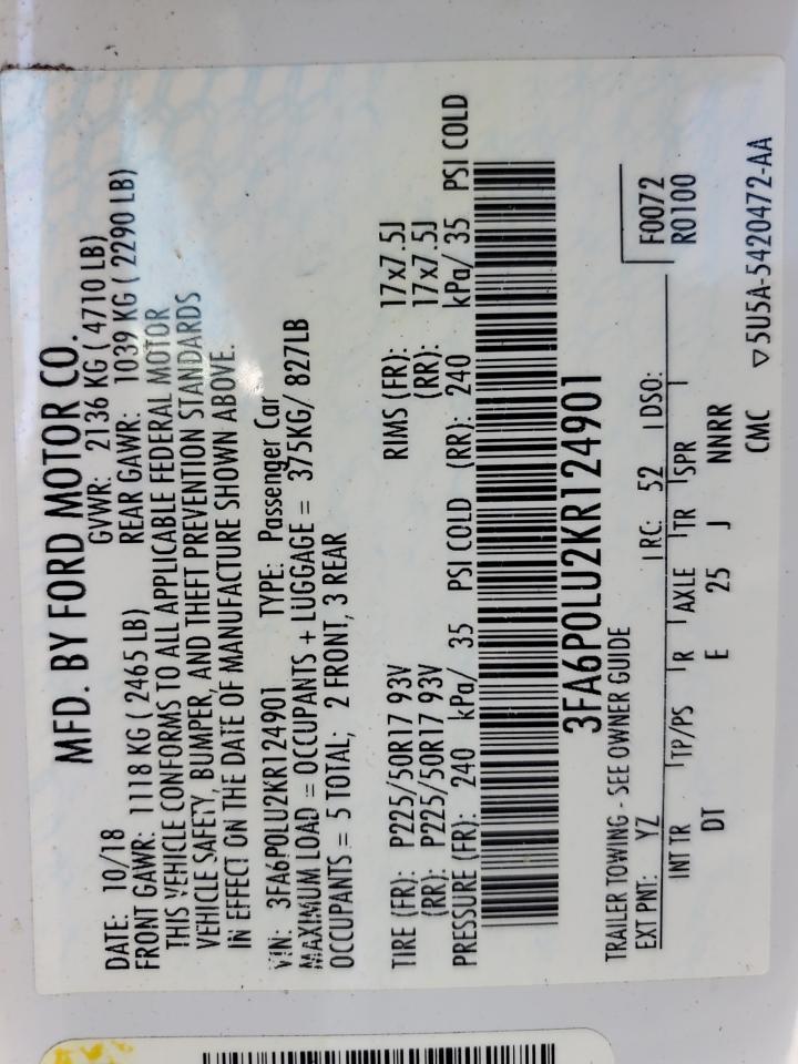 2019 Ford Fusion Se - zdjęcie 12