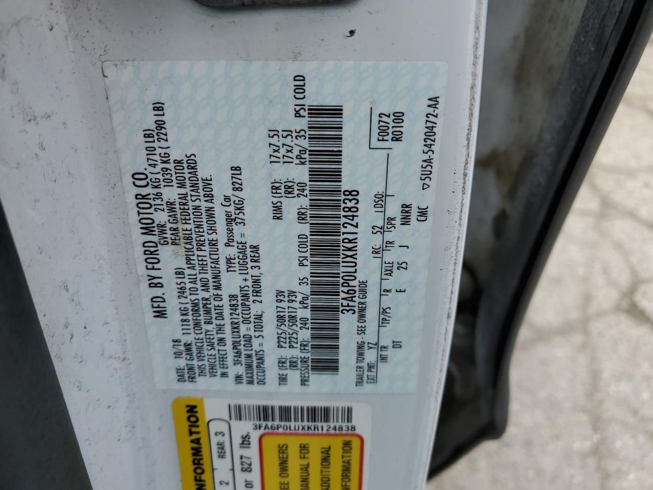 2019 Ford Fusion Se - zdjęcie 12