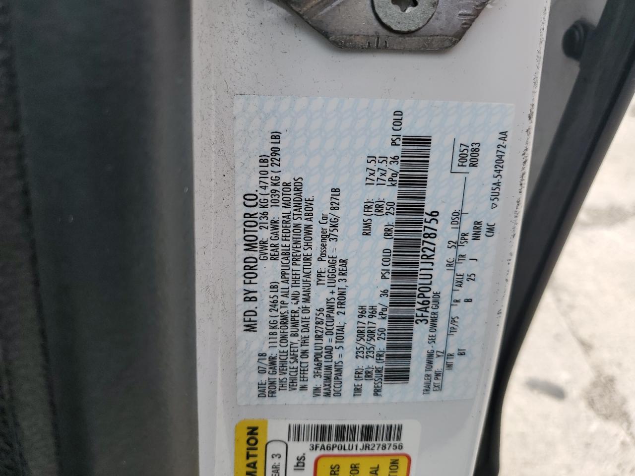 2018 Ford Fusion Se Hybrid - zdjęcie 12