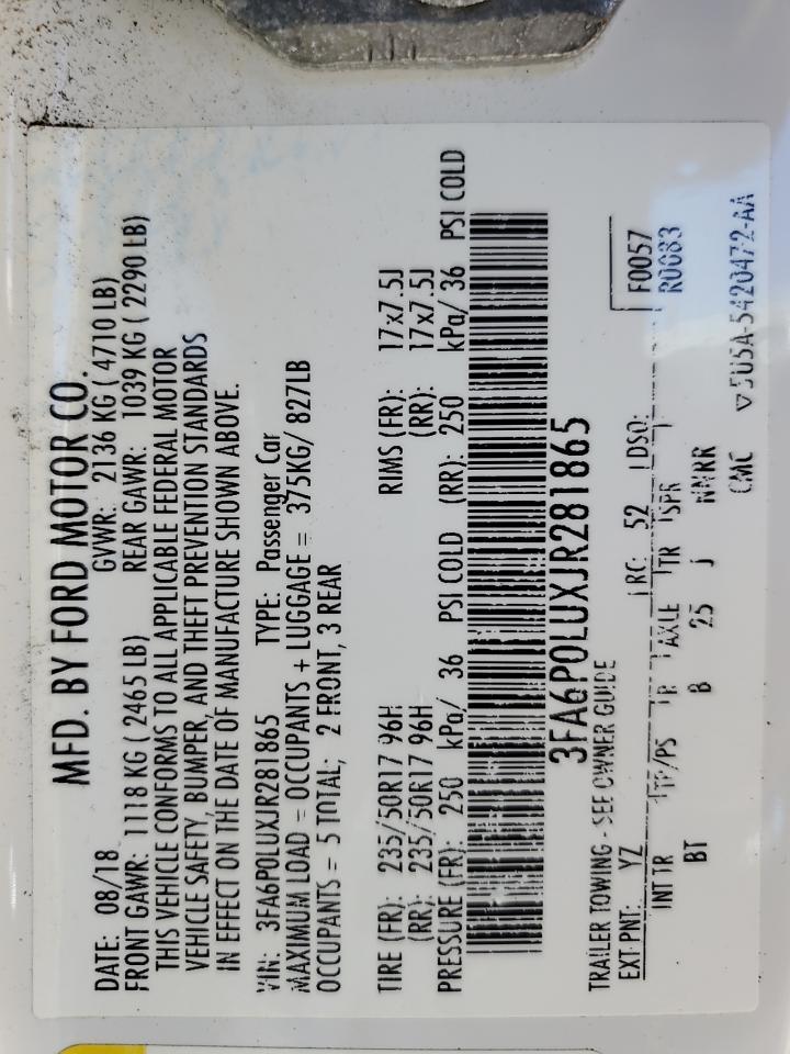 2018 Ford Fusion Se Hybrid - zdjęcie 12