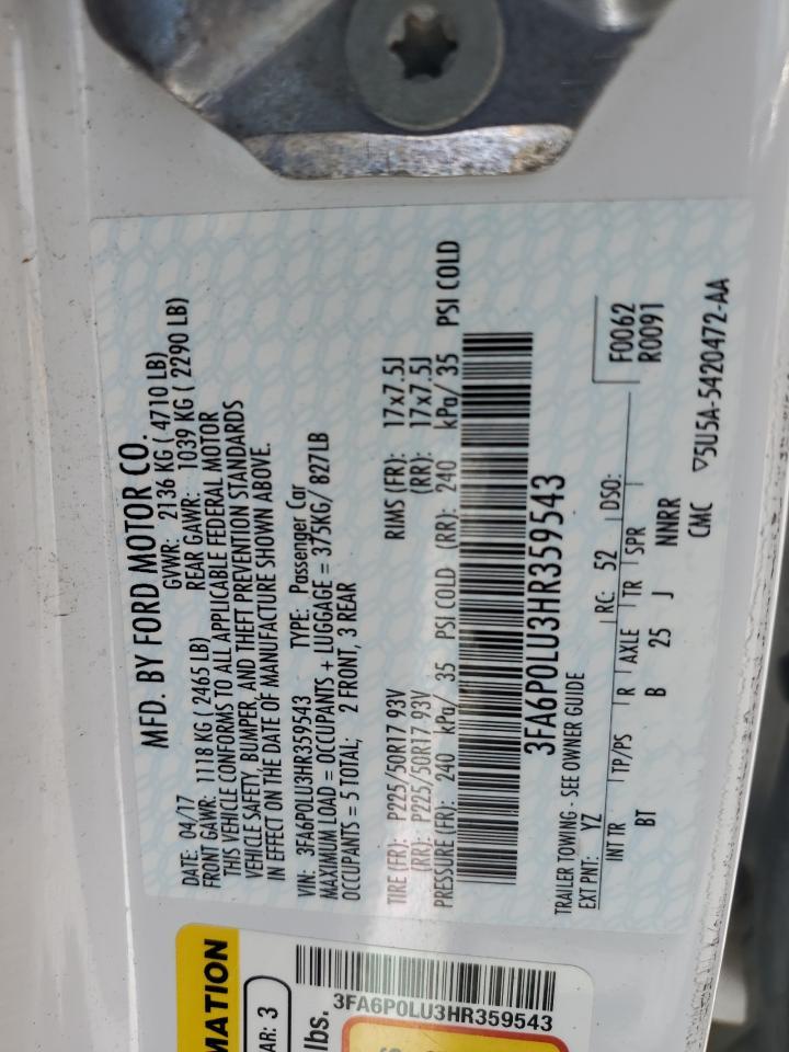 2017 Ford Fusion Se Hybrid - zdjęcie 12