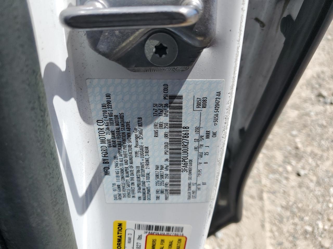 2018 Ford Fusion Se Hybrid - zdjęcie 12