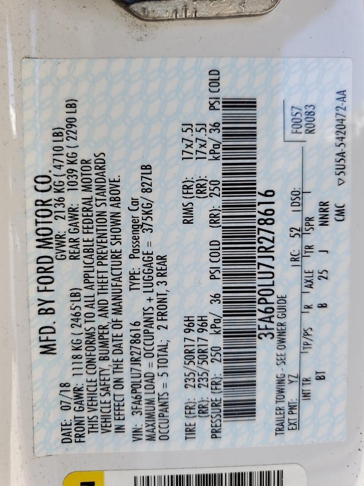 2018 Ford Fusion Se Hybrid - zdjęcie 12