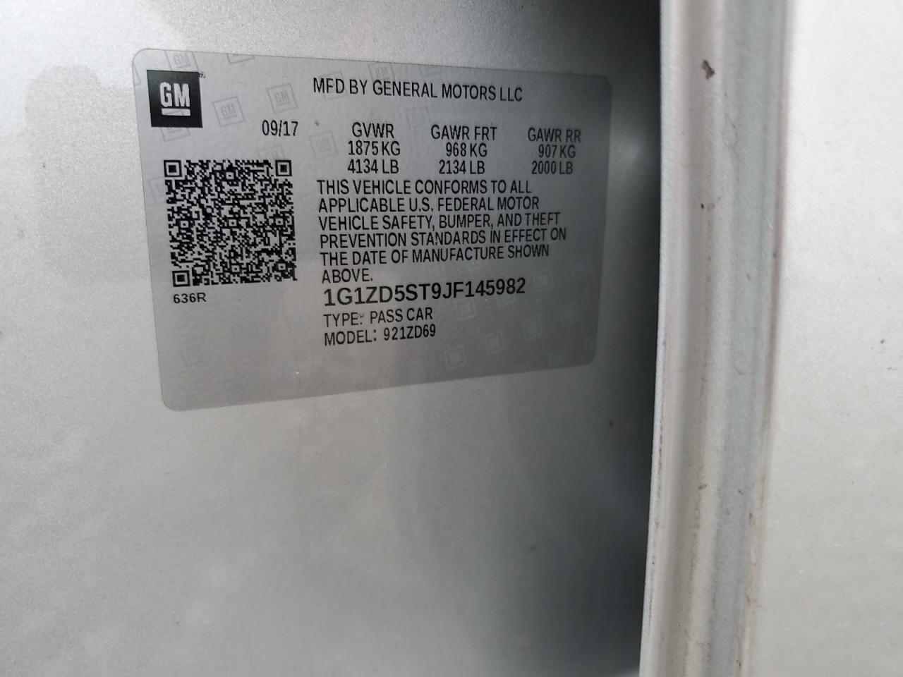 2018 Chevrolet Malibu Lt - zdjęcie 12