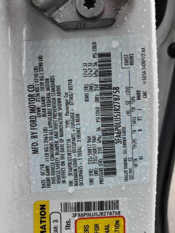 2018 Ford Fusion Se Hybrid - zdjęcie 12