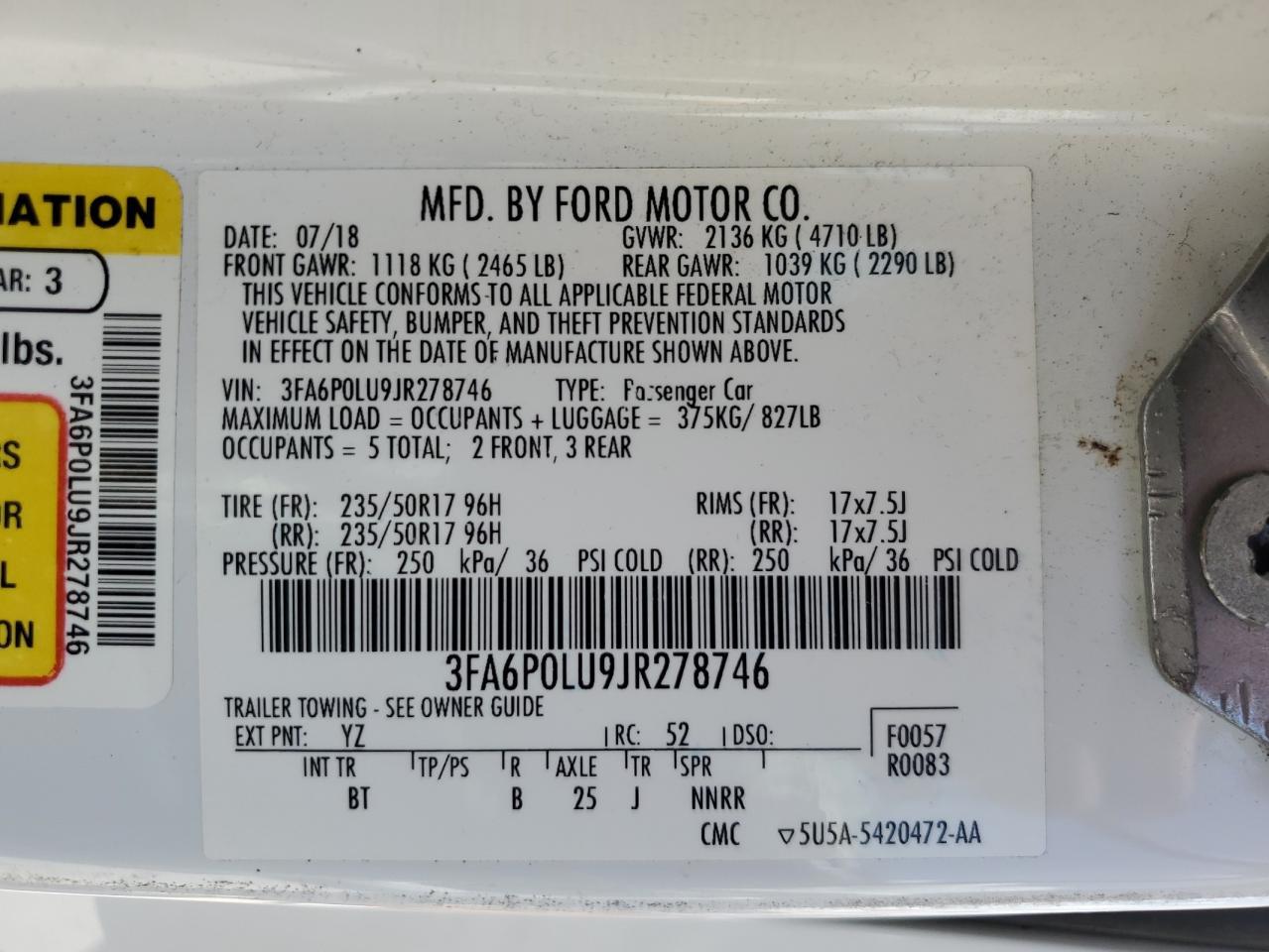 2018 Ford Fusion Se Hybrid - zdjęcie 12