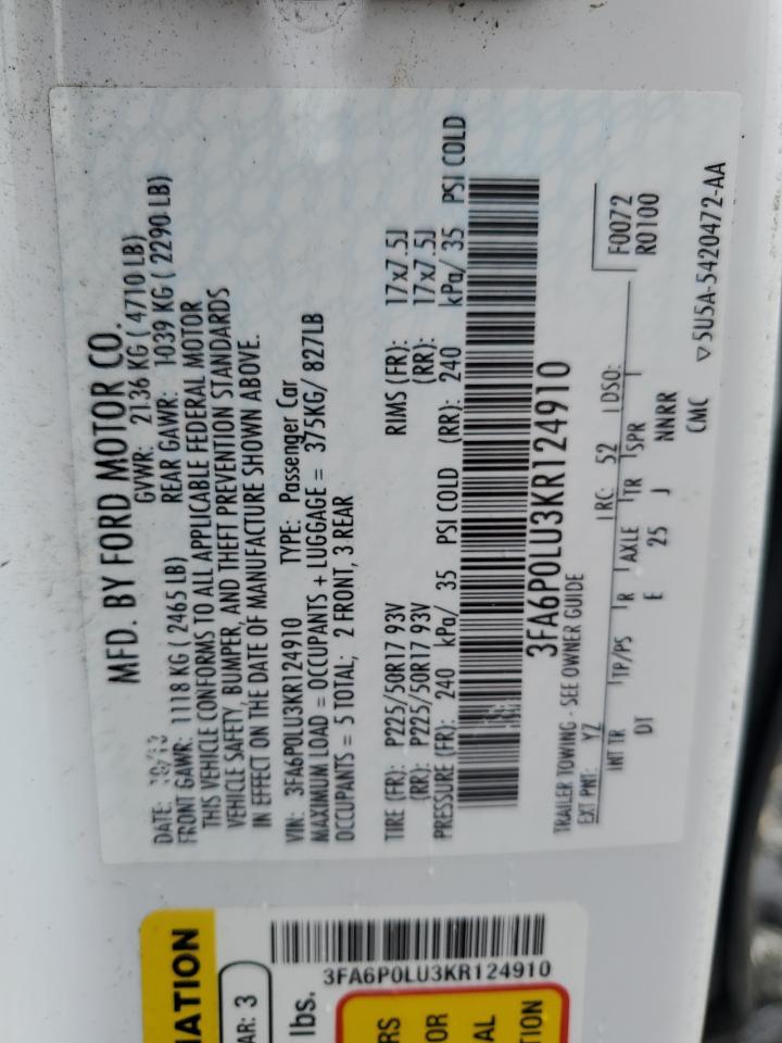 2019 Ford Fusion Se - zdjęcie 12