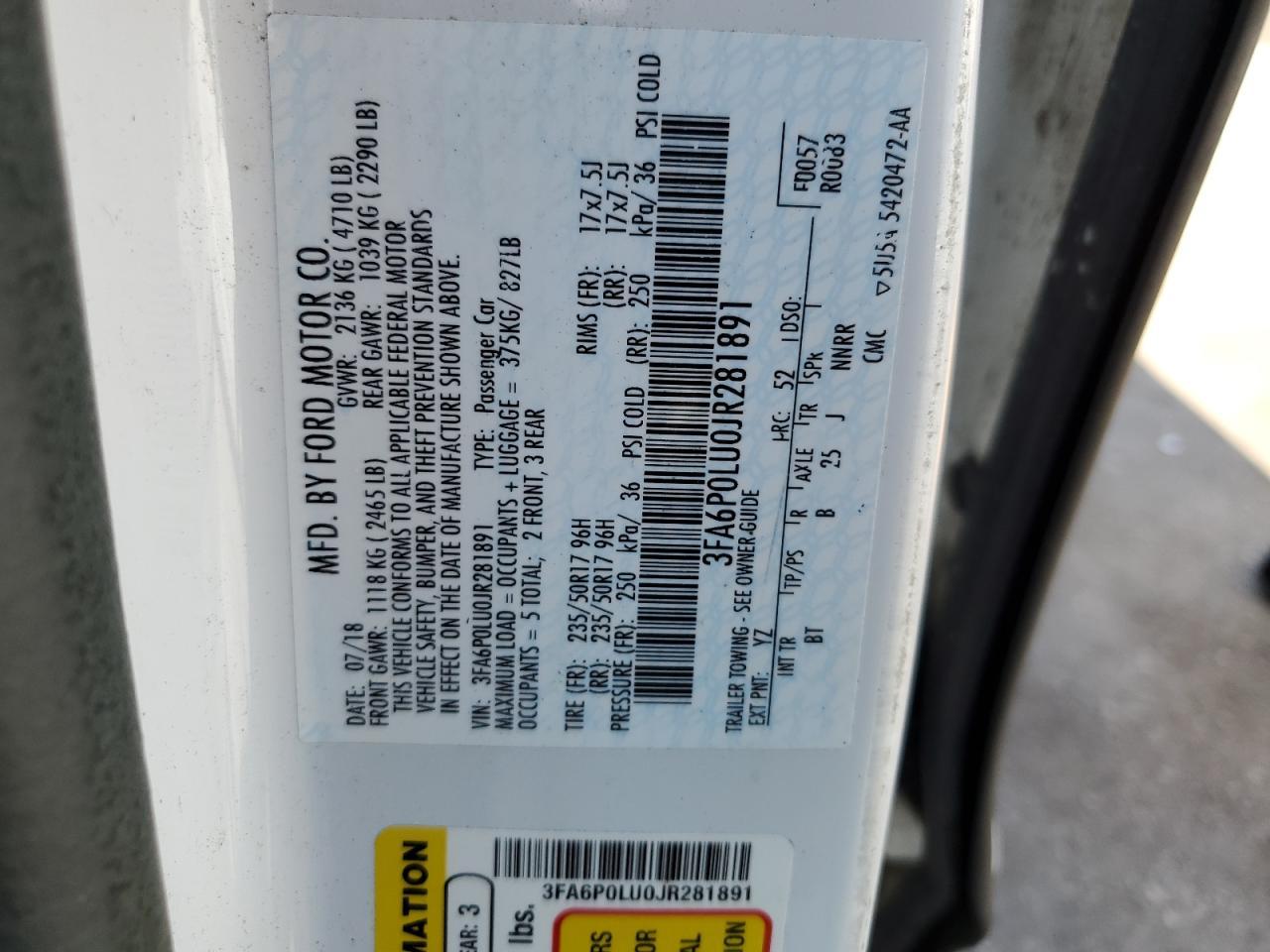 2018 Ford Fusion Se Hybrid - zdjęcie 12