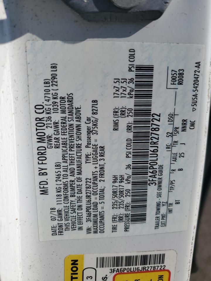 2018 Ford Fusion Se Hybrid - zdjęcie 12