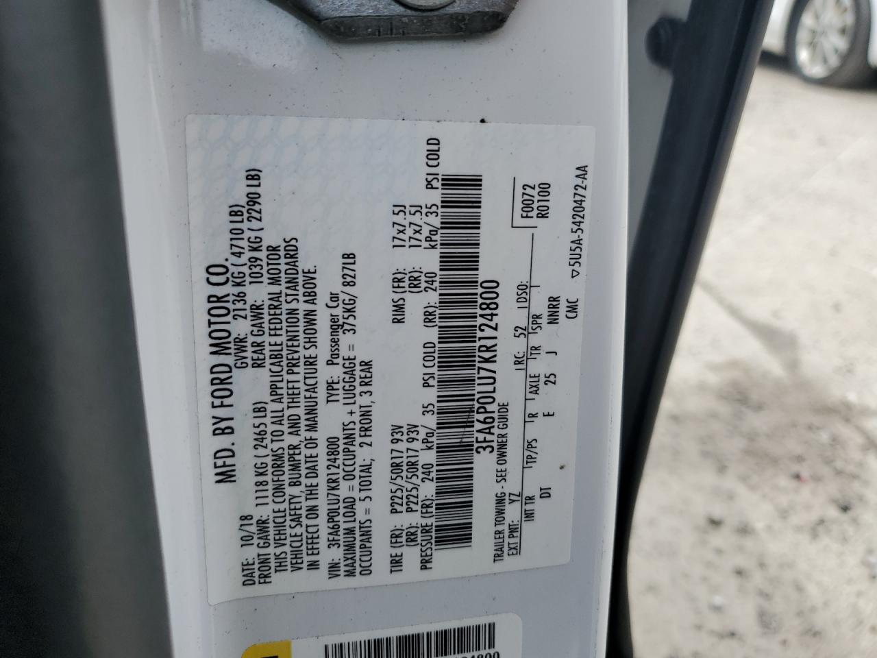 2019 Ford Fusion Se - zdjęcie 12