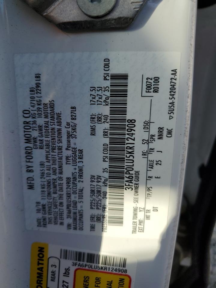 2019 Ford Fusion Se - zdjęcie 12