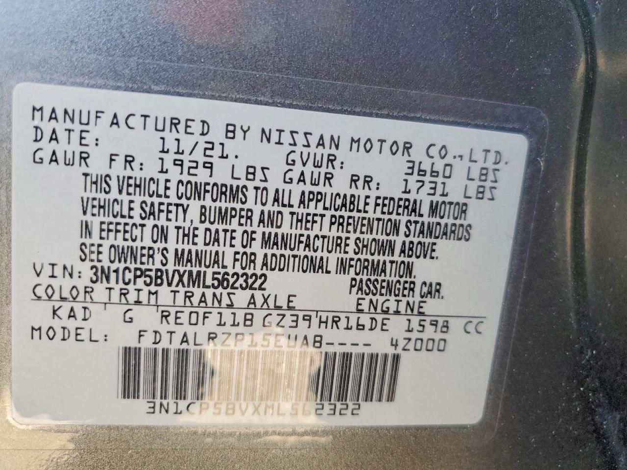 2021 Nissan Kicks S - zdjęcie 13