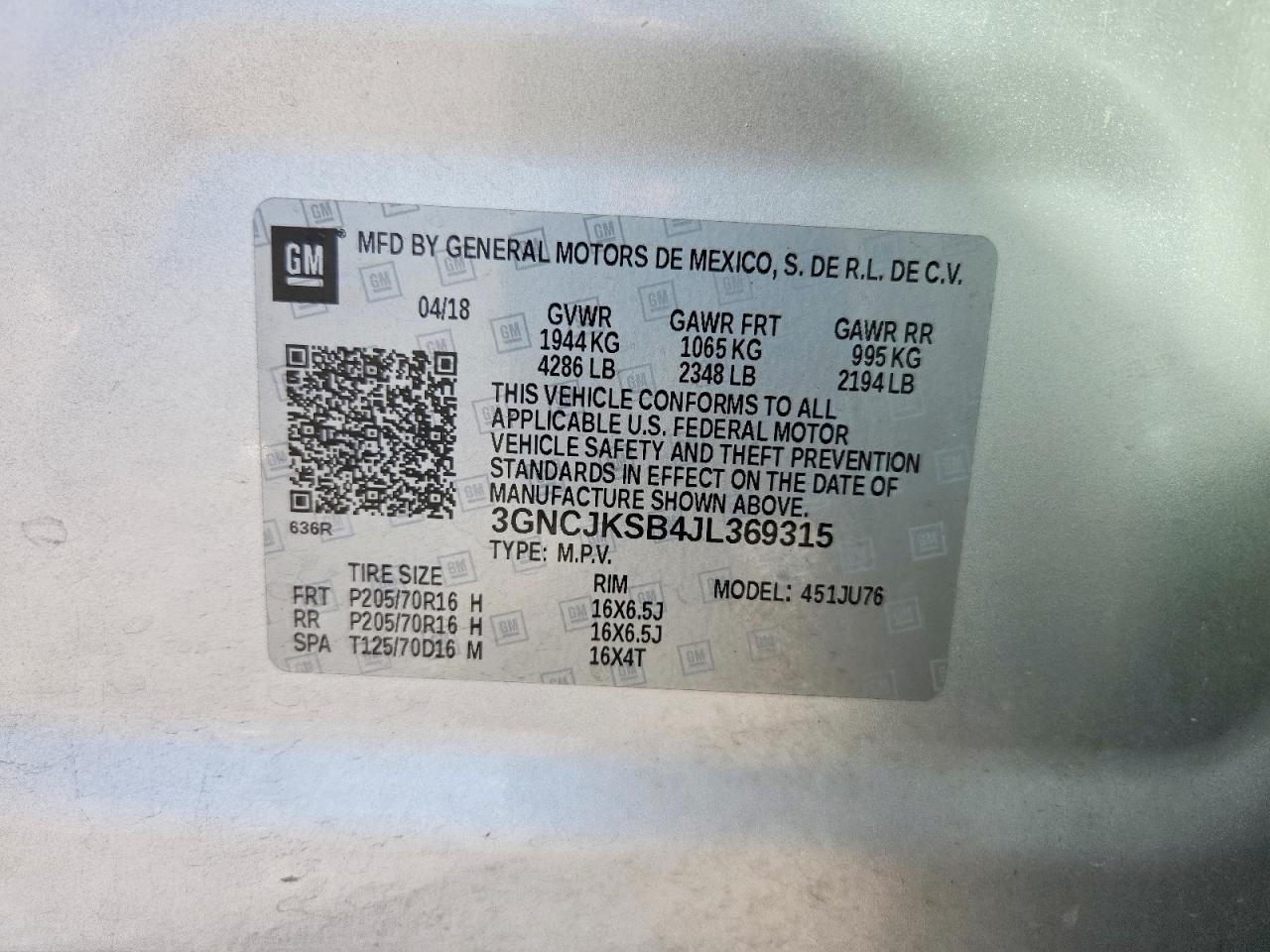 2018 Chevrolet Trax Ls - zdjęcie 12