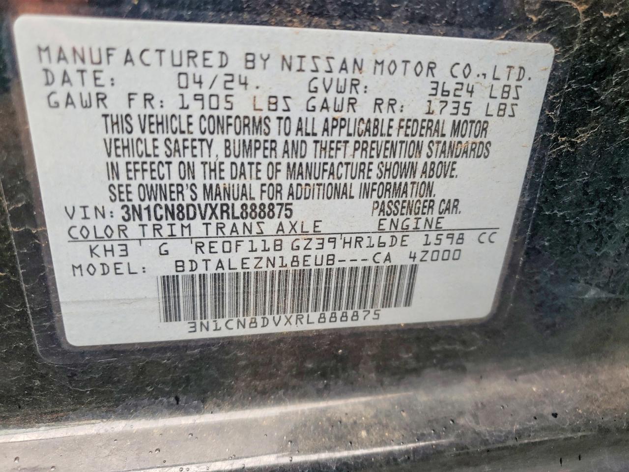 2024 Nissan Versa S - zdjęcie 12