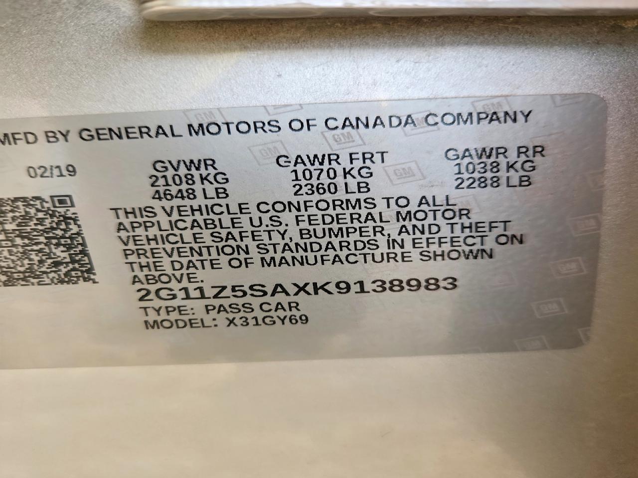 2019 Chevrolet Impala Lt - zdjęcie 14