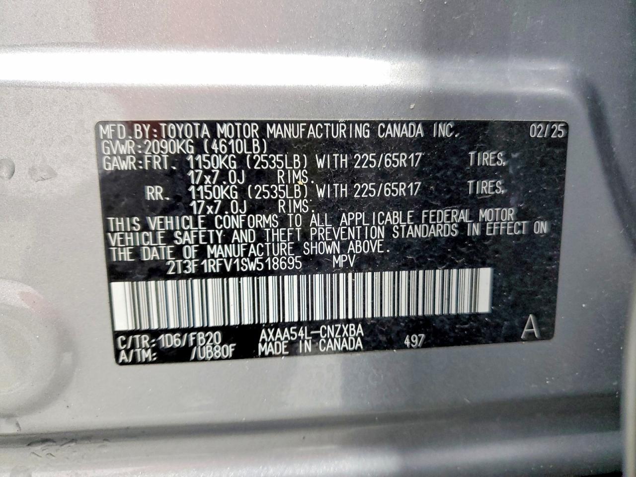 2025 Toyota Rav4 Le - zdjęcie 14