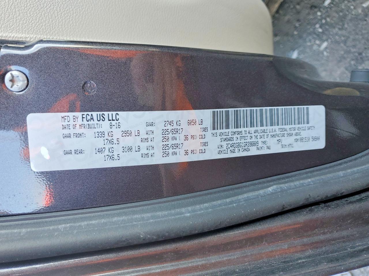 2016 Dodge Grand Caravan Se - zdjęcie 13