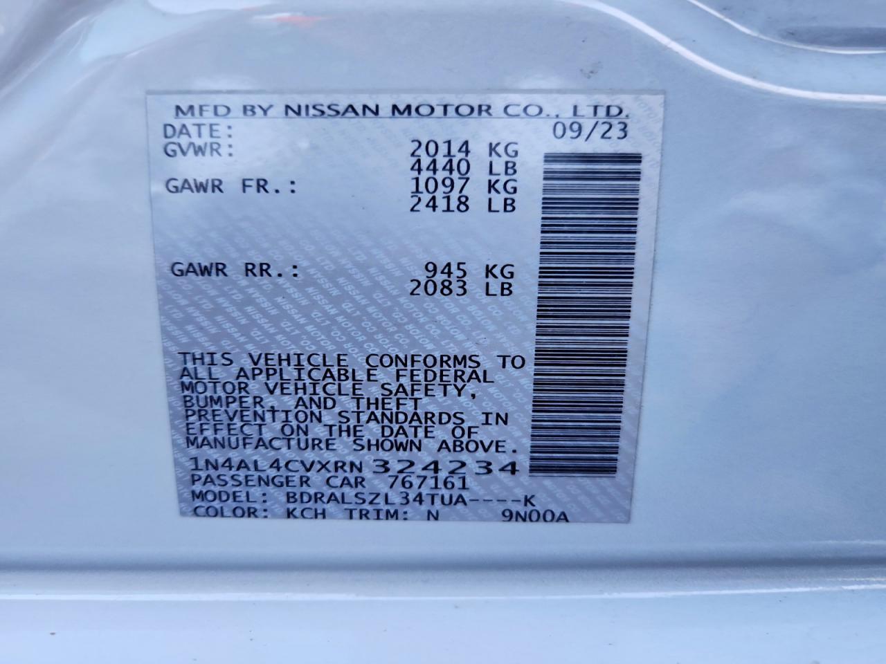 2024 Nissan Altima Sr - zdjęcie 14