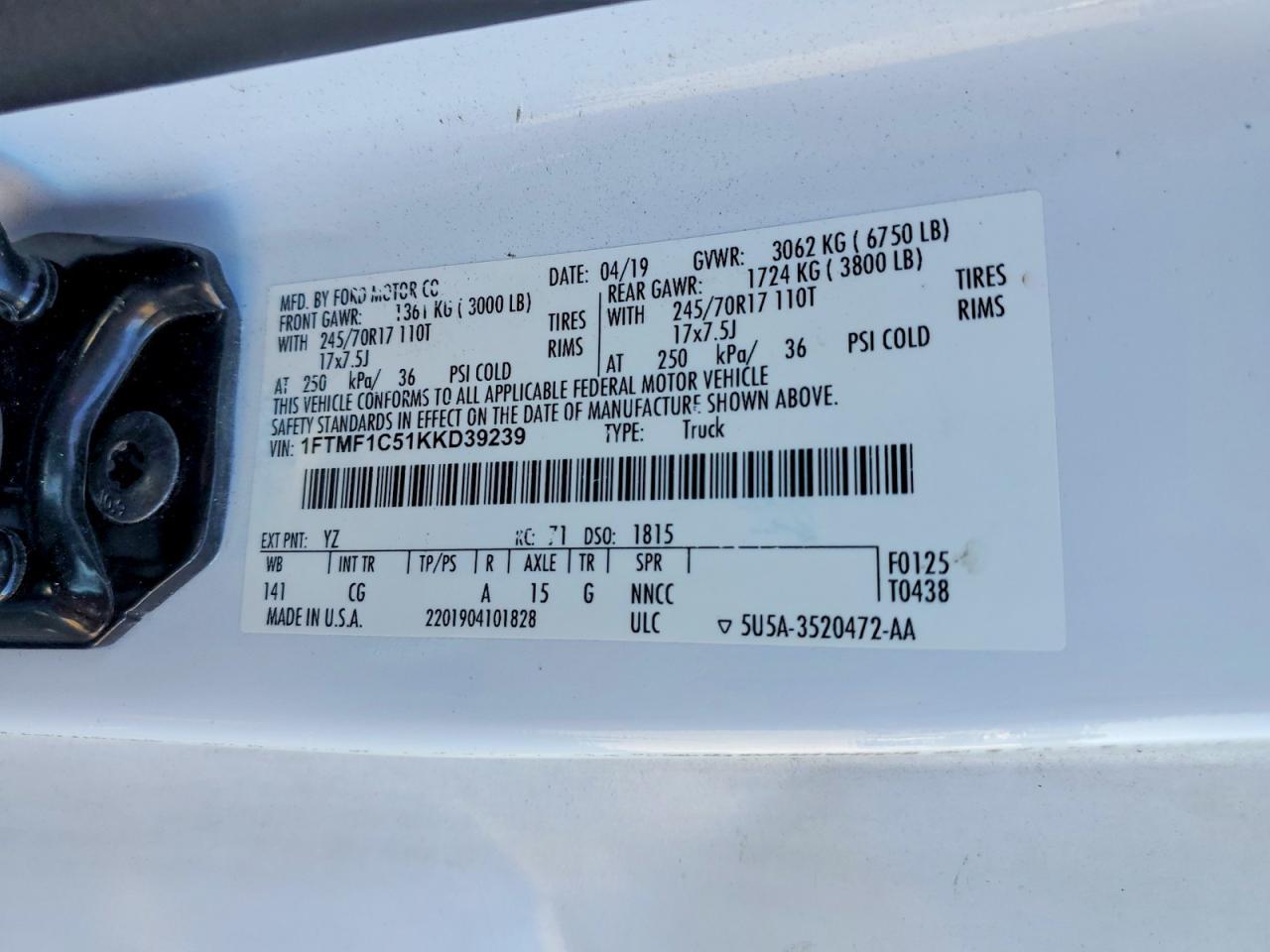 2019 Ford F150 - zdjęcie 12