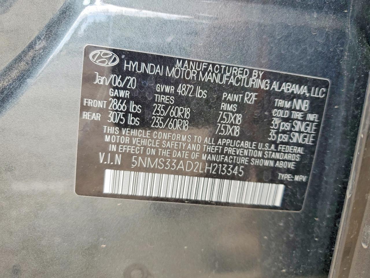 2020 Hyundai Santa Fe Sel - zdjęcie 14