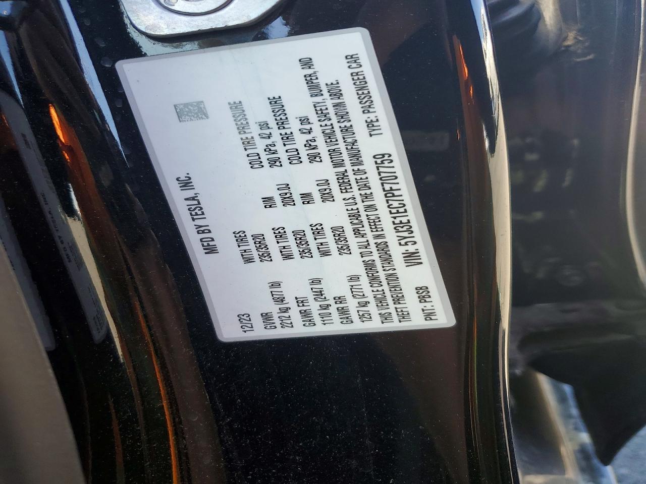 2023 Tesla 3 - zdjęcie 12