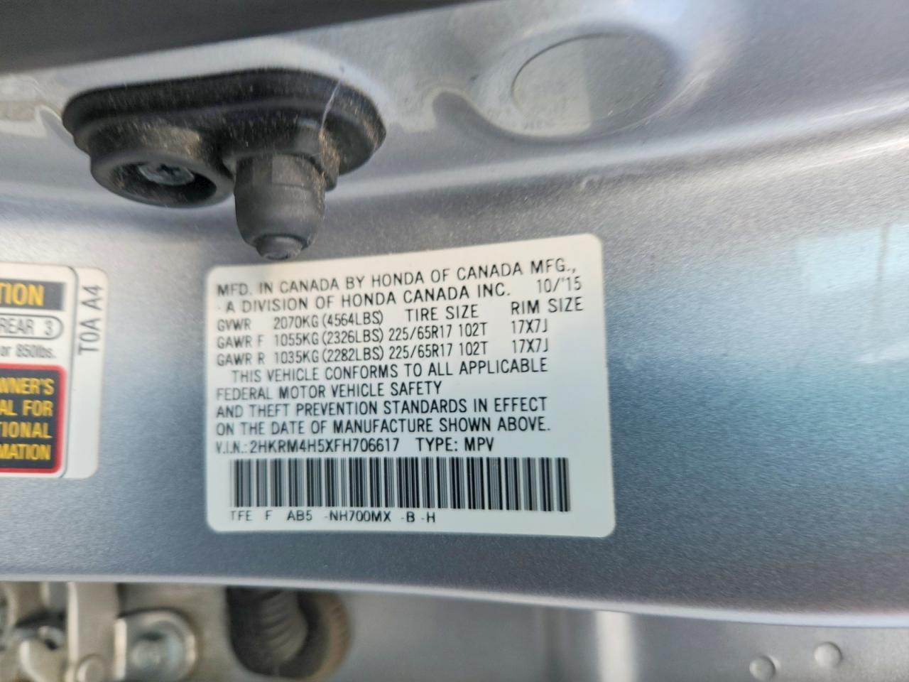 2015 Honda Cr-V Ex - zdjęcie 13