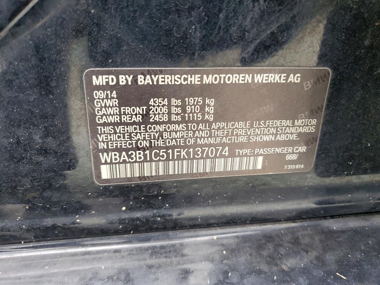 2015 BMW 320 I - zdjęcie 12