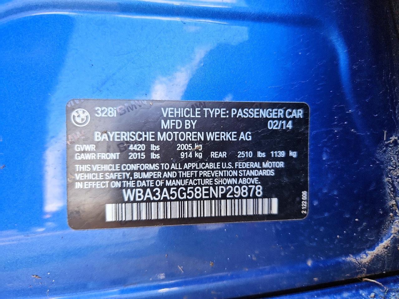 2014 BMW 328 I - zdjęcie 12