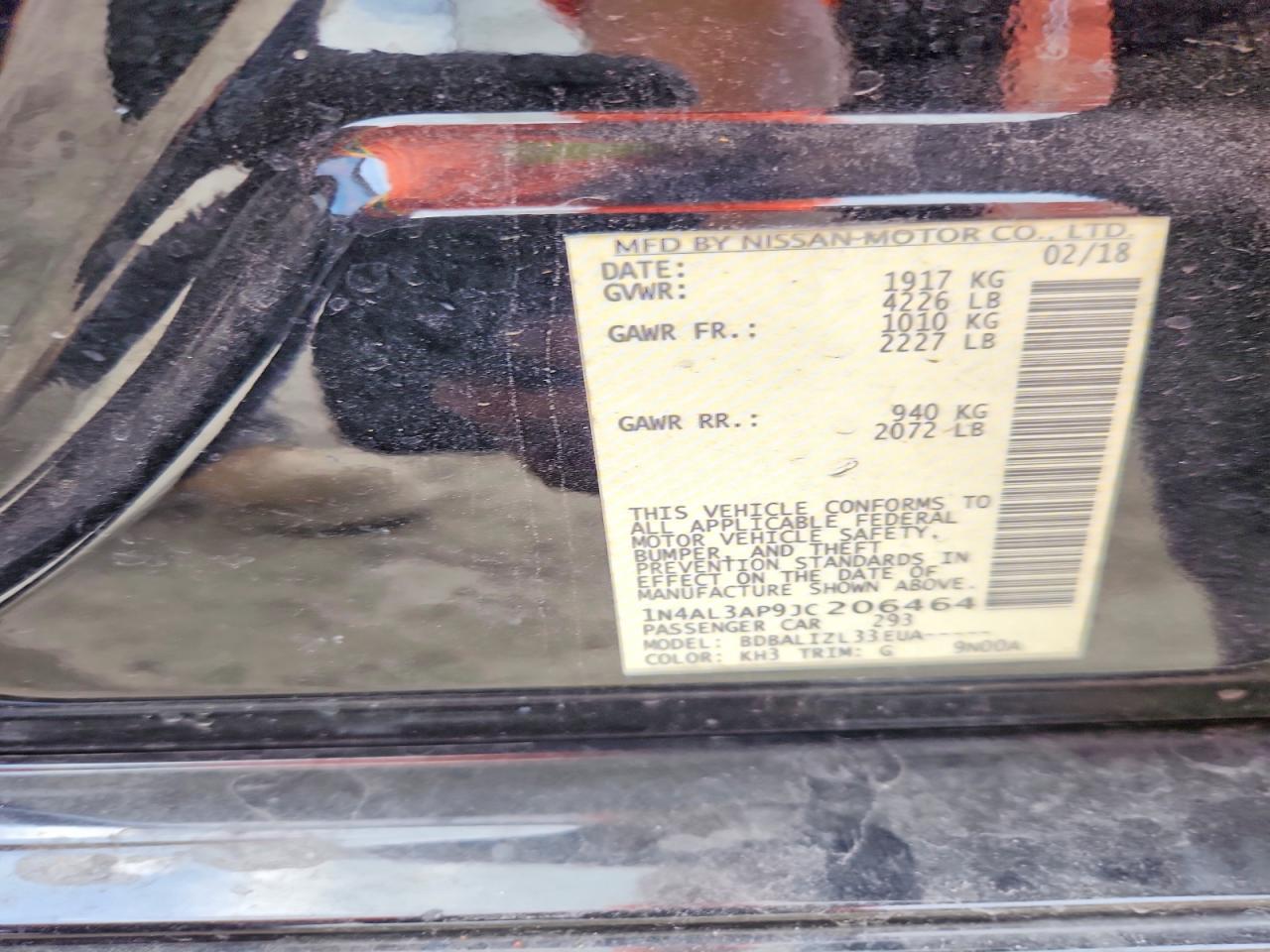 2018 Nissan Altima 2.5 Sv - zdjęcie 13