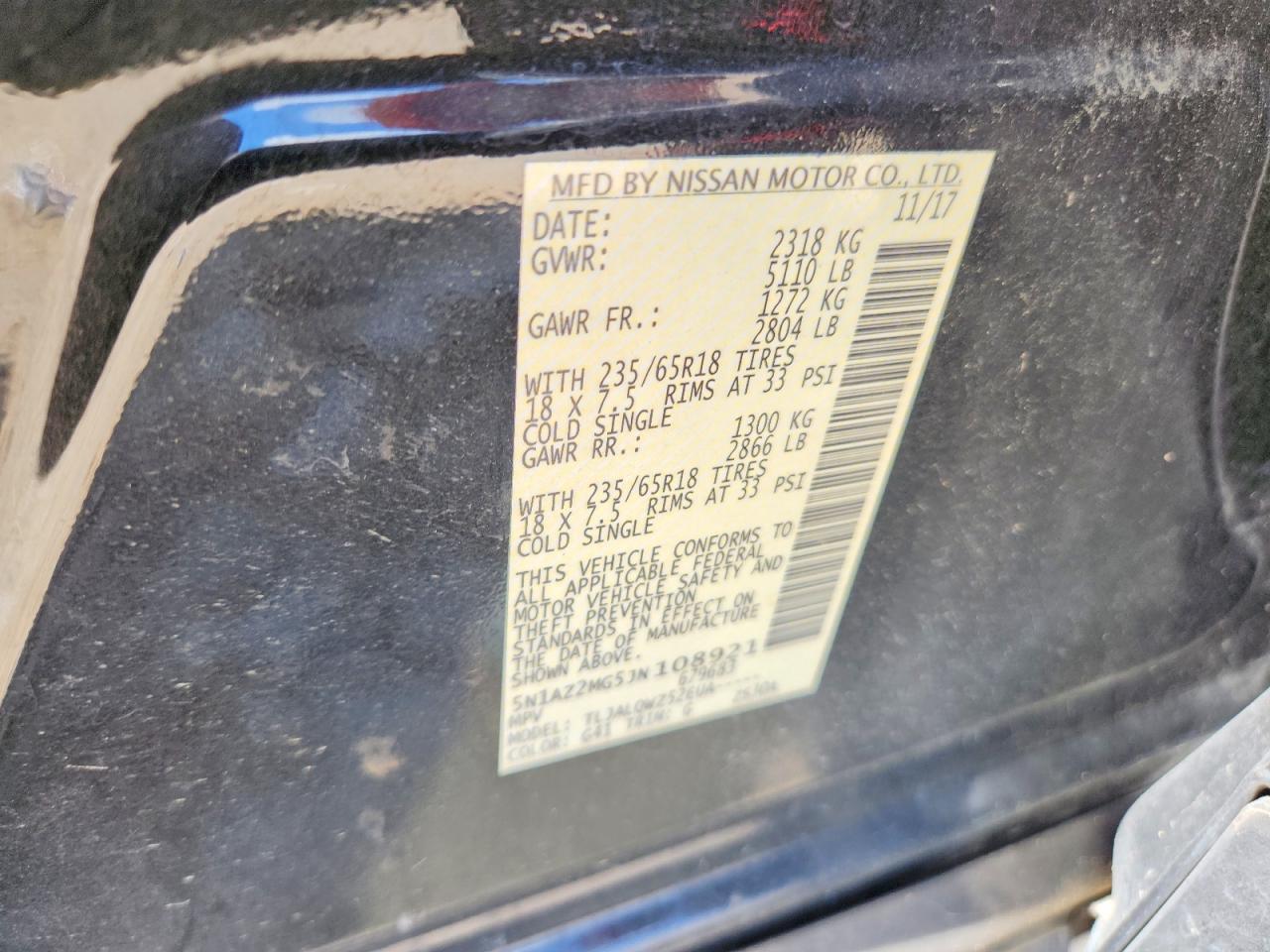 2018 Nissan Murano Sv - zdjęcie 13