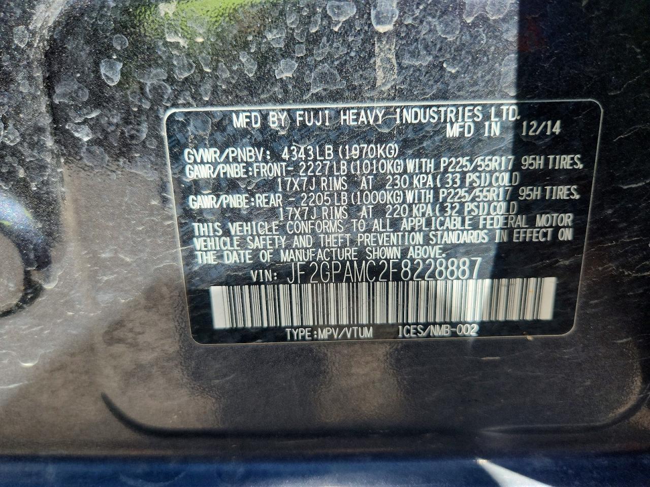 2015 Subaru Xv Crosstrek 2.0 Limited - zdjęcie 12